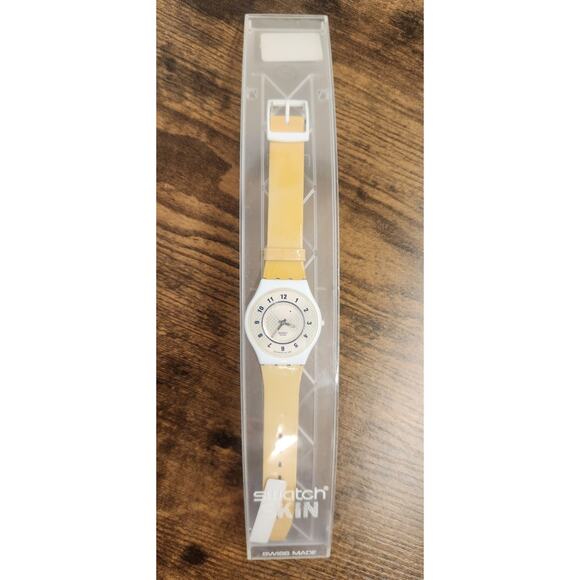 Vintage Swatch Skin Watch TIME SLICE SFW100 Rare Ultra Thin Swiss Made Quartz - Picture 10 of 10